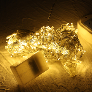 LED彩灯闪灯装饰灯串户外防水圣诞树灯线暖白黄光灯挂灯装饰品