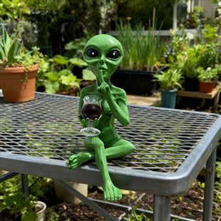 跨境外星人RESIN 饰 Statue树脂UFO户外侏儒花园雕像摆件装