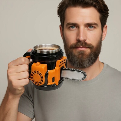 跨境STIHL Chainsaw Mug电锯杯家居厨房桌面装饰树脂工艺品马克杯