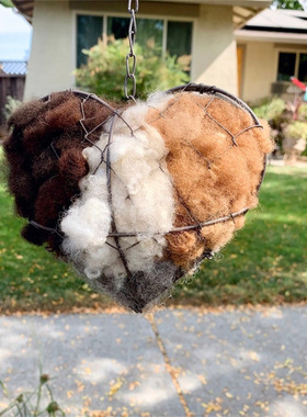 独立站 Bird Nesting Heart Outdoor Yard Art鸟巢心户外庭院艺术