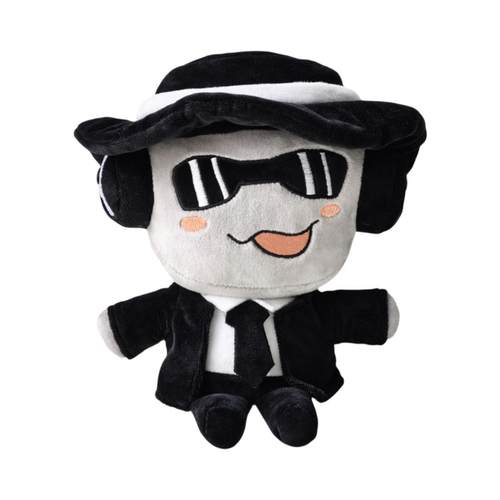 新品robloxplush可爱黑色西装人
