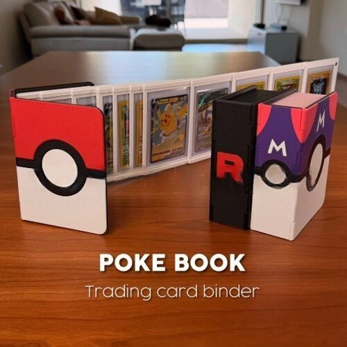 跨境 3D打印POKE BOOK | TRADING CARD BINDER 宝可梦卡牌交易册