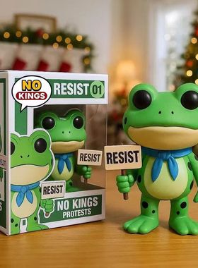 跨境新品Portland Frog Doll波特兰青蛙玩偶树脂摆件创意家居装饰