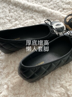 优雅！名媛风！摩登复古~INS刘雯同款内增高浅口单鞋小香风玛丽珍
