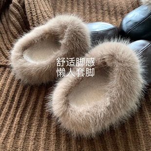 穿了不想脱 雪地靴女冬季 法式 加绒勃肯鞋 复古皮质毛毛鞋 自留款