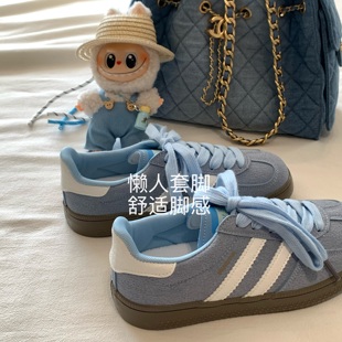 轻便运动休闲鞋 佛罗里达蓝 低帮复古板鞋 女夏季 INS出街闲逛德训鞋