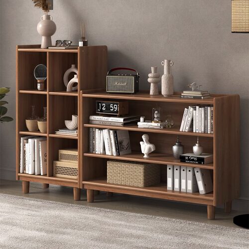 久沐森实木书架书柜组合格子柜