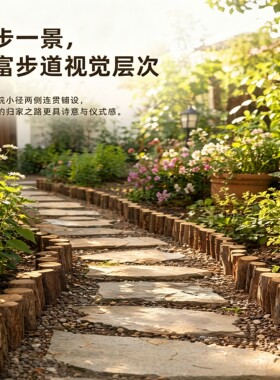 圆杉树枝木柴铺米装饰家居造景