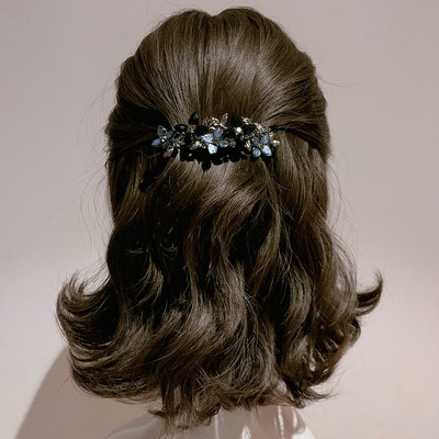 顶夹合金日韩高级感树脂花朵发夹