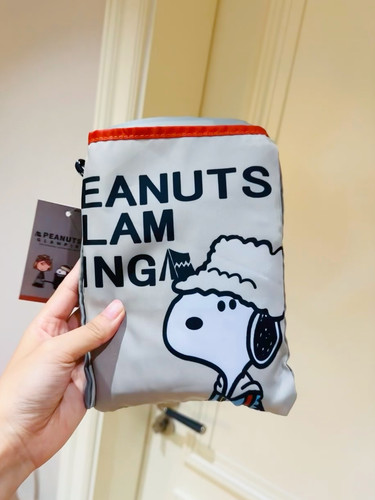 日系史努比大容量露营旅行可折叠轻便单肩包手提行李包购物袋