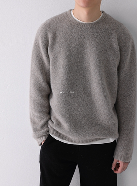 HolyMen ｜牦牛绒羊驼毛混纺“重磅过冬款”宽松圆领肌理感毛衣