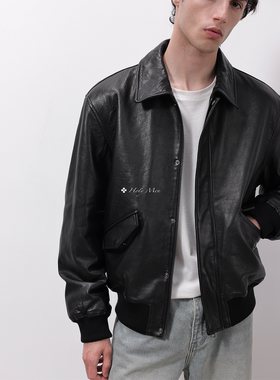 HolyMen | 法国进口无涂层胎羊皮riri拉链驼绒内里软嫩真皮外套