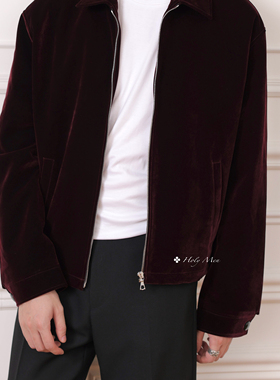 HolyMen | 25FW日本Agehara丝绒皇后玉石扣植绒夹克外套