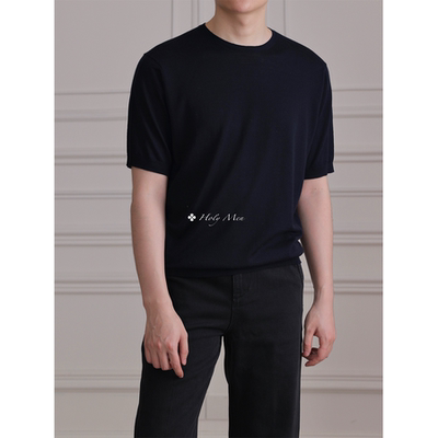 HolyMen蚕丝极细羊毛轻薄短袖