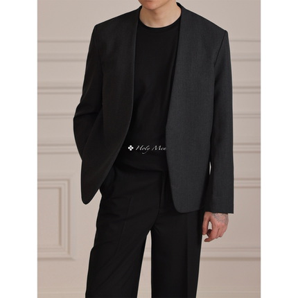 HolyMen | 25SS 意大利进口VBC110‘s纯羊毛极简Jil风格无领西装