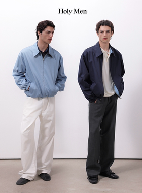 HolyMen | 25FW“双面穿”蚕丝羊毛静奢极简廓形拉链夹克外套