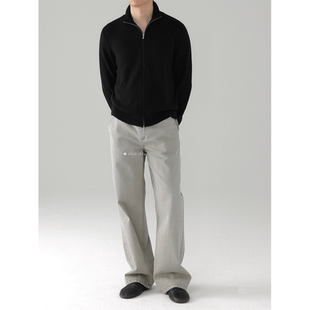 HolyMen | 美国Cone13.5盎司大理石青灰色ex拉直筒宽松休闲牛仔裤