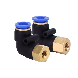 sns神驰气动plf6-01 8-02 10-03内螺纹弯头快插快速内牙气管弯通