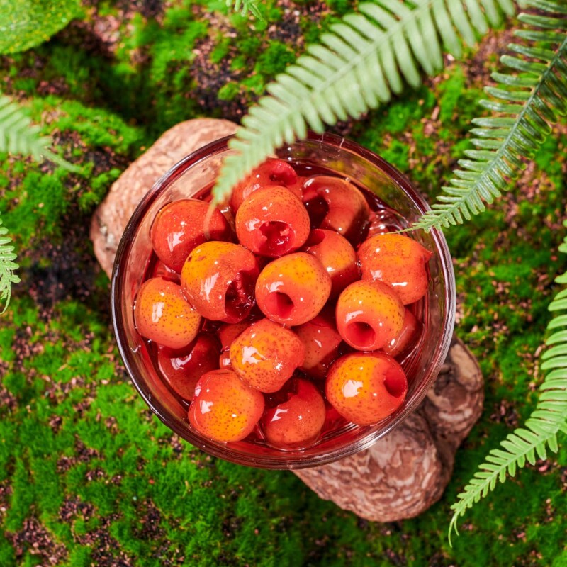 盛东山楂罐头300g*4瓶新鲜山楂糖水型烘焙水果罐头果捞玻璃瓶包邮