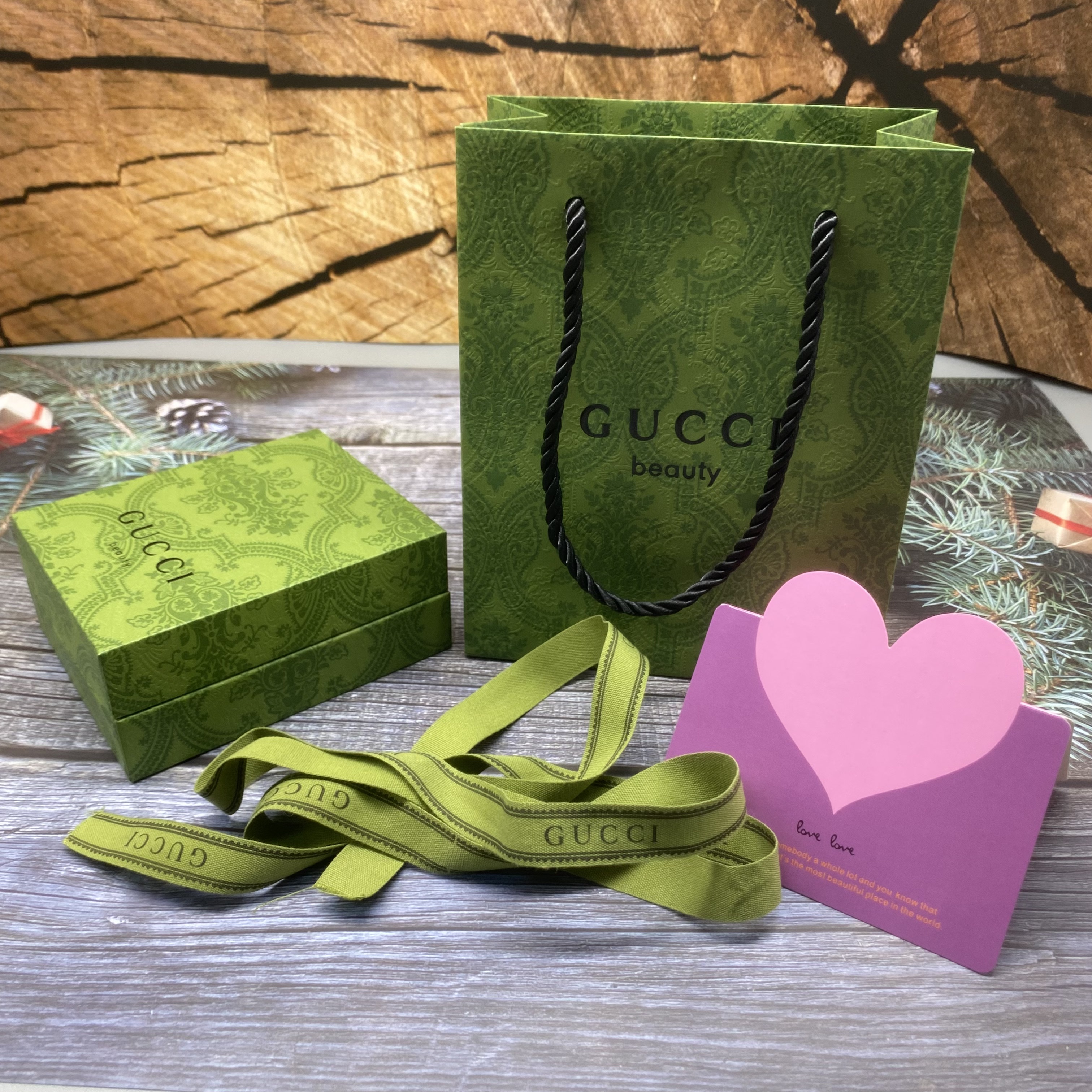 古驰专柜原版口红礼盒礼袋手提袋生日情人节礼物盒礼袋