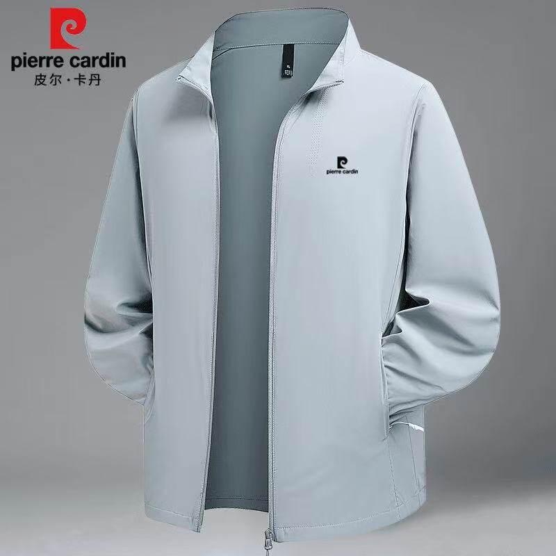 皮尔卡丹冰丝防晒衣男春夏季立领薄款休闲速干宽松大码防晒服外套
