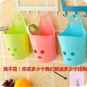 hộp nhựa Trang chủ cửa hàng mặt cười treo giỏ lưu trữ lỗ nhựa treo giỏ bếp đũa đũa giỏ lưu trữ phòng tắm giỏ - Trang chủ hộp nhựa có nắp