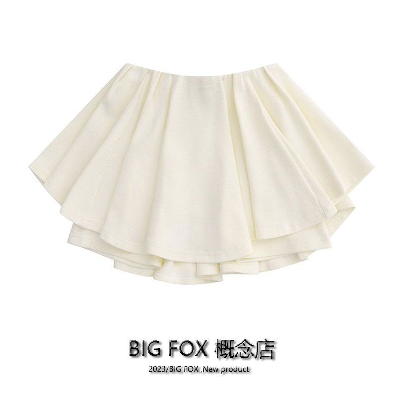 BIG FOX 발레 소녀 슬리밍 다목적 짧은 스커트 여성 여름 신작 댄스 스커트 스커트 엉덩이 덮는 퀼로트