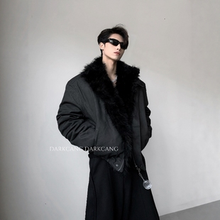 黑沧社/轻奢90%白鸭绒座山雕羽绒服外套男冬季cleanfit夹克棉服潮