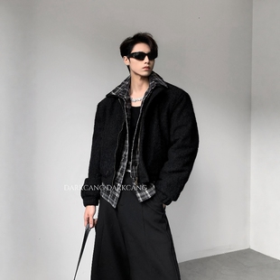黑沧社/轻奢解构假两件设计感cleanfit夹克男冬季高智感廓形外套