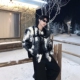 黑沧社 小众设计感羊羔毛夹棉垫肩外套男冬轻奢cleanfit夹克棉服