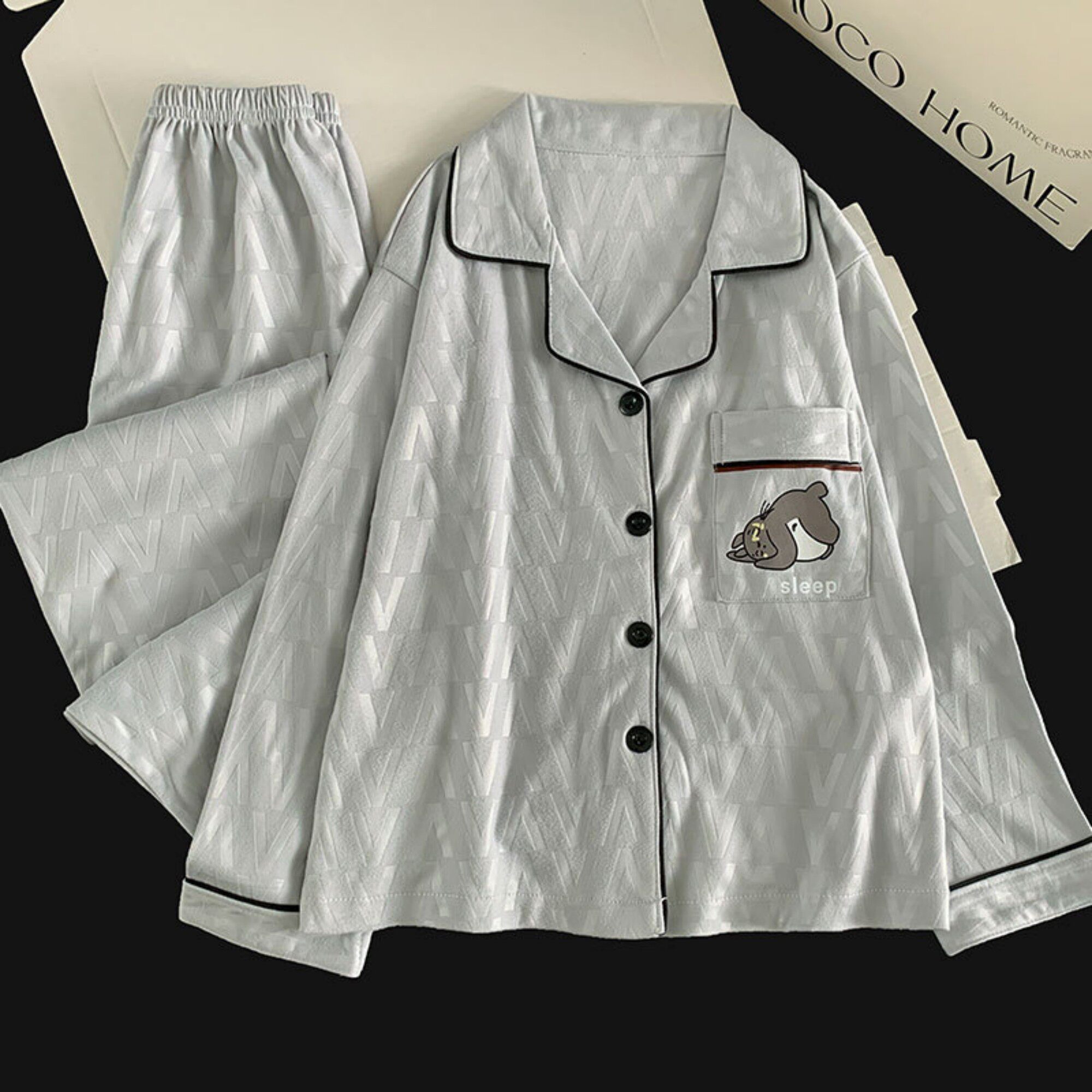 女童睡衣中大童六好看潮小熊冬季德绒加绒秋冬款空调服宽松十三岁