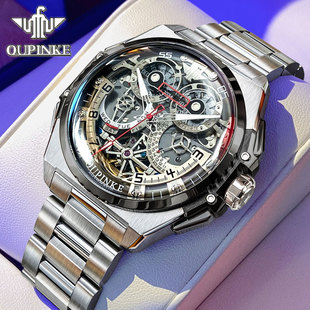 牌名式 手表机械表全自动正品 炫酷黑科技男士 联名意大利设计镂空款