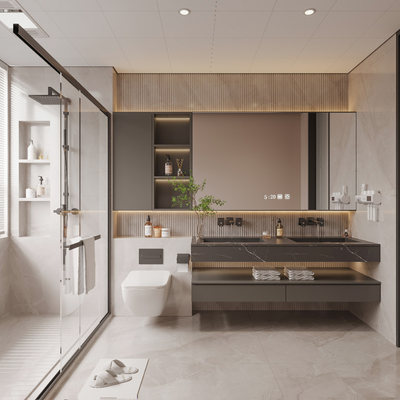 全屋定制浴室柜铝合金阳台柜厂家直营专业柜体定制