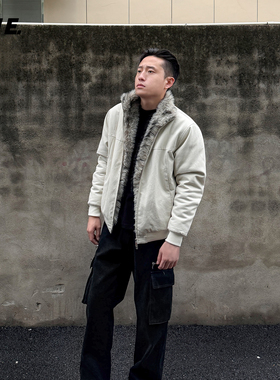 郑不凡CNIE凡越【一件过冬】复古座山雕加绒加厚工装水洗棉服外套