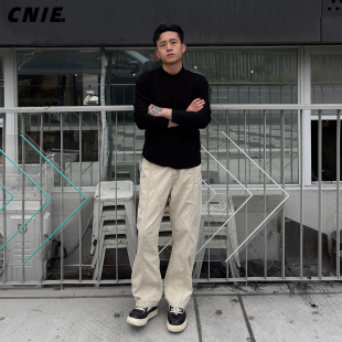 郑不凡CNIE凡越【重磅显高】小个子男装秋冬直筒工装裤长裤休闲裤