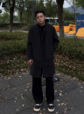 郑不凡 CNIE凡越【特制衣长】 2025小个子毛呢大衣男冬季羊毛外套