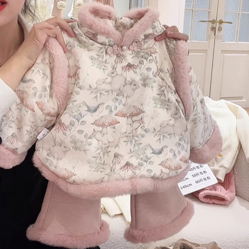 慕小橙女童汉服套装拜年服2026儿童冬季女宝宝周岁过年两件套唐装,童装/婴儿装/亲子装,汉服,淘宝优惠券,粉丝福利购,淘宝优惠卷