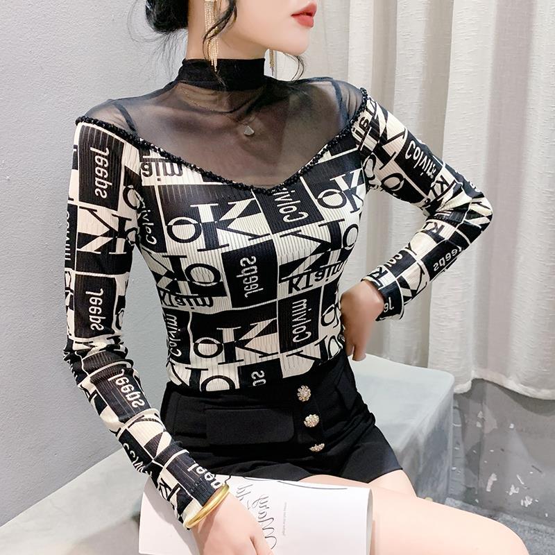 长袖休闲风网纱实拍秋装时尚网