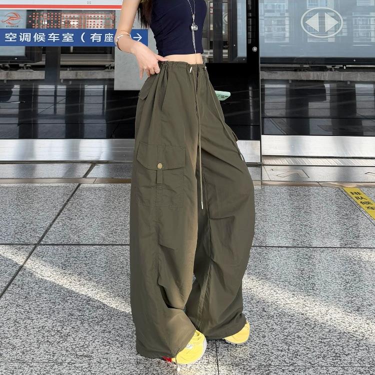 军绿色工装裤女夏季2026新款防晒街舞裤子跳舞休闲健身速干运动裤