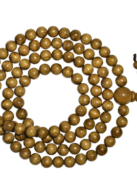 楠木缘108水波纹8mm金丝楠木手串佛珠手链男阴沉木乌木珠楠木手串