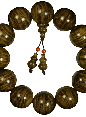 单圈猫眼乌木佛珠手链