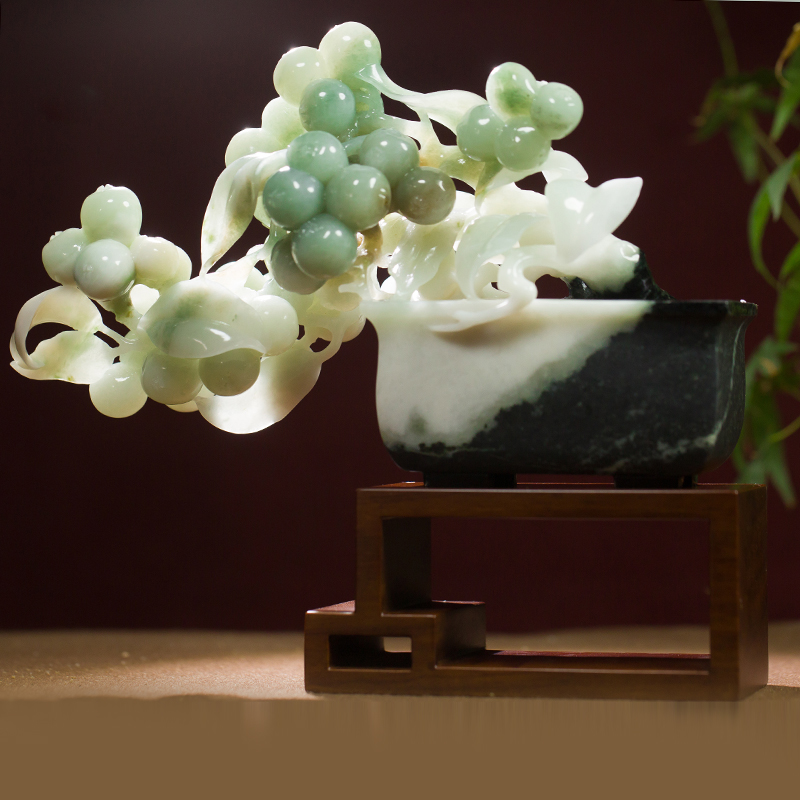 玉神工艺中国玉雕大师精品独山玉摆件玉雕作品《果香四溢》