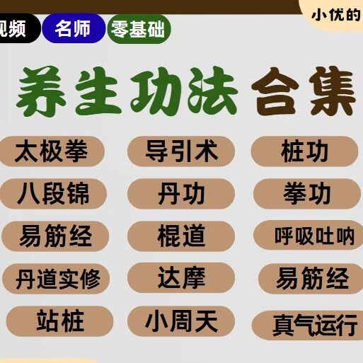 2025养生功法合集太极拳 桩功等视频教程跟练视频 百度网盘28