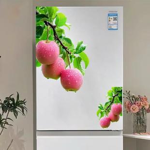 苹果贴纸冰箱装 饰贴画 饰防水贴画玻璃门窗自粘防晒贴纸餐厅橱柜装