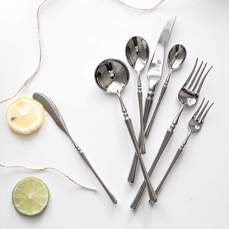 gh酒店西餐厅304不锈钢牛排刀叉勺子西餐餐具水果叉咖啡勺儿童勺