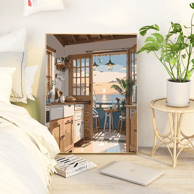 治愈系高颜值2025新款满钻手工钻石贴diy钻石画客厅卧室装饰画