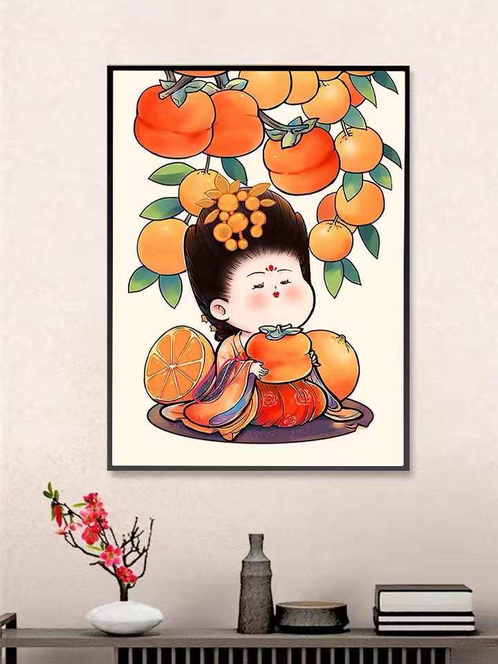 钻石画2022新款满贴古风贵妃卧室客厅卡通唐朝美女自己手工粘贴画