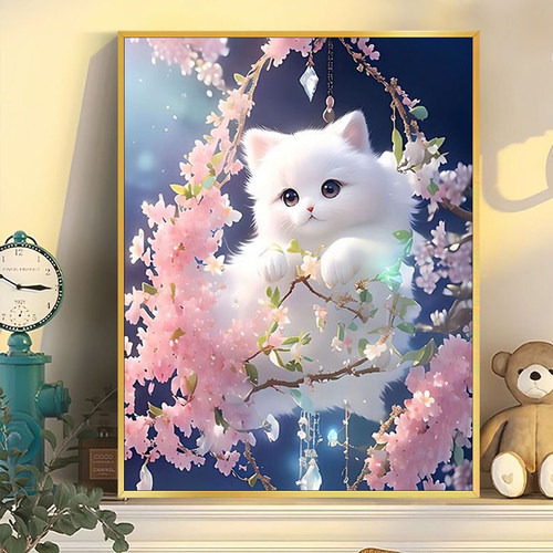 梦幻樱花布偶猫咪2026新款钻石画