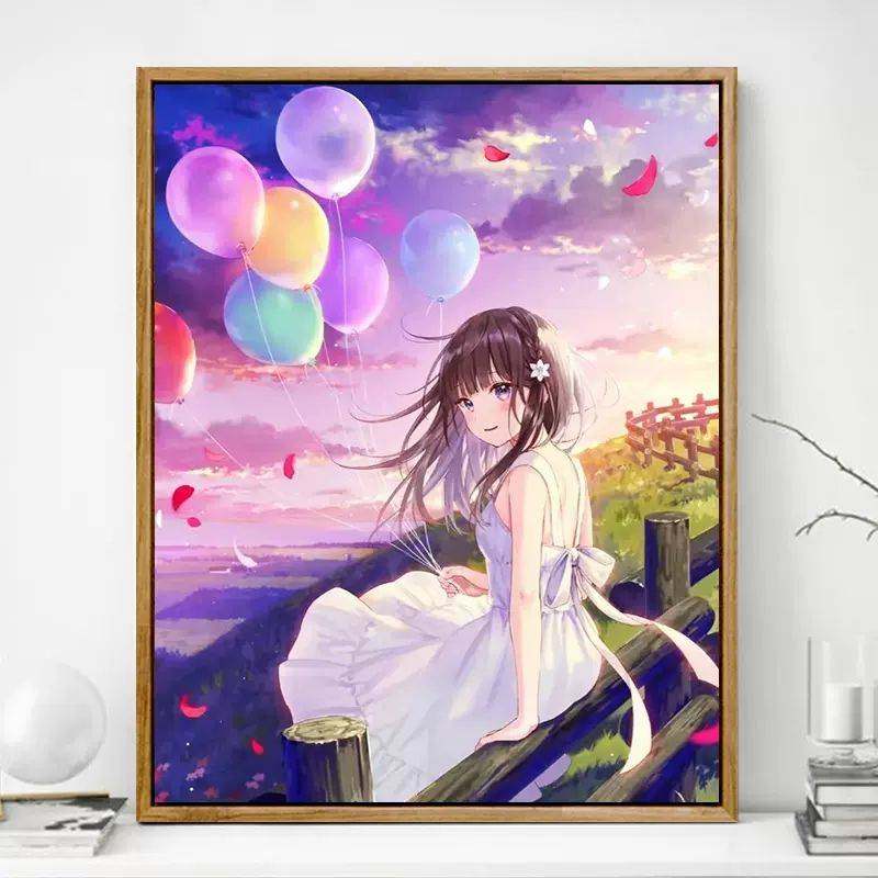 卡通可爱女孩钻石画2025新款5d满钻手工diy点贴钻带框卧室十字绣,居家布艺,钻石绣,淘宝优惠券,粉丝福利购,淘宝优惠卷