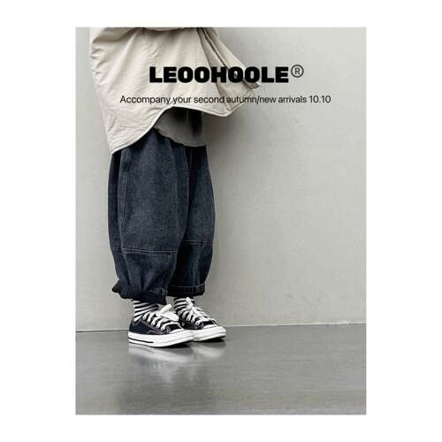LEOOHOOLE oole哦哦乐复活升级日式锥形植绒加厚牛仔气球裤哈伦裤